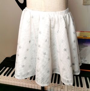 Old Navy White with Silver Stars Tutu (5T)